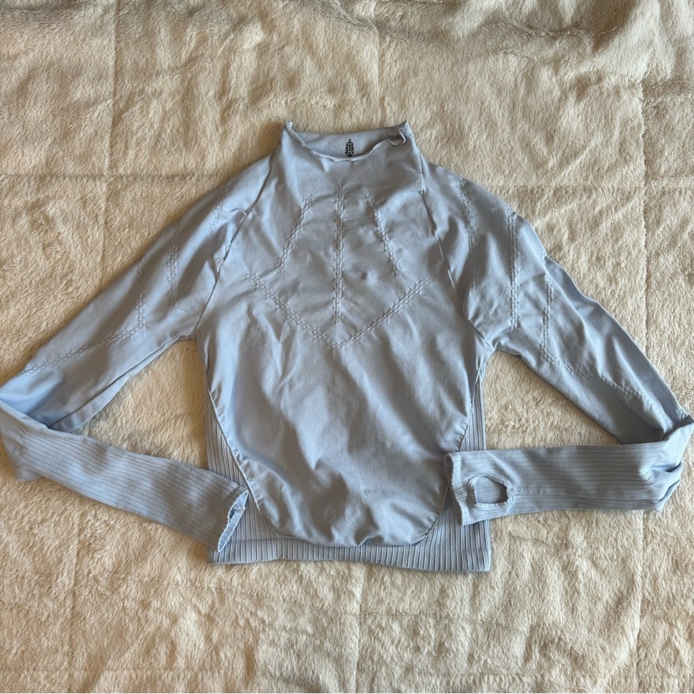 NWOT Free People Good Karma High Neck Layer Crop Top, M/L - Picture 5 of 12